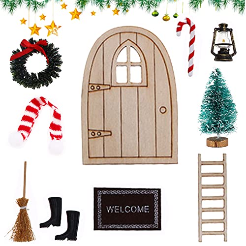 Wichteltür Set, 10 Stück Wichteltür Zubehör Weihnachten, Weihnachtswichtel Tür, Weihnachtswichtel Zubehör Enthält Miniatur Möbel, Miniatur Wichtel Zubehör, Wichtelhaus Weihnachtsdeko Feentür Wichteltür Set, 10 Stück Wichteltür Zubehör Weihnachten, Weihnachtswichtel Tür, Weihnachtswichtel Zubehör Enthält Miniatur Möbel, Miniatur Wichtel Zubehör, Wichtelhaus Weihnachtsdeko Feentür von Qunkun