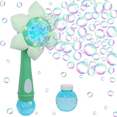 Automatische Seifenblasenmaschinen, Seifenblasenstab für Kinder, Seifenblasen Fantastischer Seifenblasenmacher, Geschenk für Kinder Geburtstag Outdoor Party Hochzeit (Blue) von Qunkun