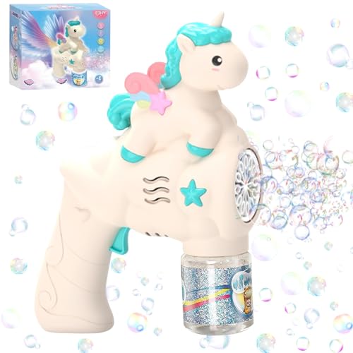 Automatische Seifenblasenpistole, Einhorn Seifenblasenmaschine für Kinder mit Seifenblasen Nachfüllflasche, Seifenblasen-Pistole, Bubble Gun Machine, Machine Gun für Kinder für Geburtstag Hochzeit Automatische Seifenblasenpistole, Einhorn Seifenblasenmaschine für Kinder mit Seifenblasen Nachfüllflasche, Seifenblasen-Pistole, Bubble Gun Machine, Machine Gun für Kinder für Geburtstag Hochzeit von Qunkun