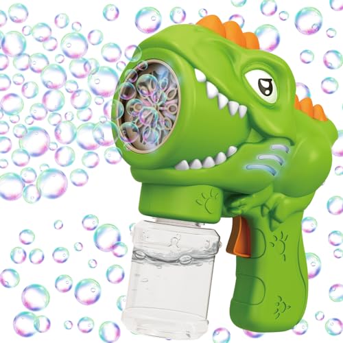 Kinder Seifenblasenpistole, Dinosaurier Seifenblasenmaschine mit Seifenblasen, Automatische Seifenblasen, Bubble Gun Machine, Seifenblasenmaschine Gun 4000+ Blasen/Minute Geburtstag Hochzeit Party Kinder Seifenblasenpistole, Dinosaurier Seifenblasenmaschine mit Seifenblasen, Automatische Seifenblasen, Bubble Gun Machine, Seifenblasenmaschine Gun 4000+ Blasen/Minute Geburtstag Hochzeit Party von Qunkun