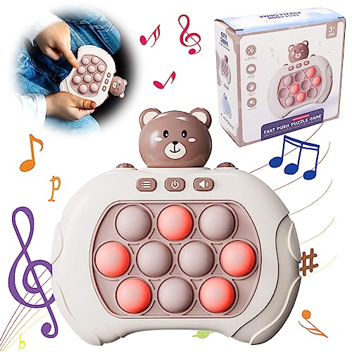 Pop Spielmaschine, Sensorische Zappelspielzeug für Kinder, Puzzle Pop Spielzeug, Pop Fidget it Spielzeug, Quick Push Pop It, Pop it Bubble Sensory Fidget Fidget Spielzeug für Kinder Erwachsene von Qunkun