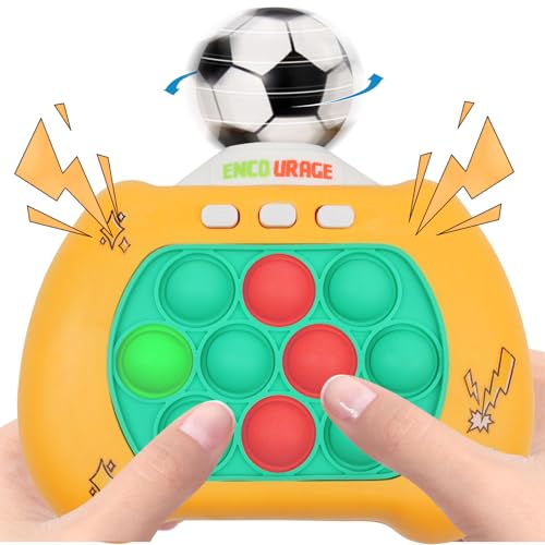 Push Pop-Spiel, Sensorische Zappelspielzeug für Kinder, Fußball Fidget-Spielzeug Pro für Kinder und Erwachsene, 360° drehbarer Fußball, Pop it Bubble Fidget Fidget Spielzeug für Kinder Erwachsene (A) von Qunkun