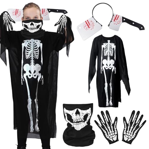 Halloween Kostüm, 90cm Halloween Kinder Kostüm, Kinderkostüm Skelett, Halloween Kostüm Skelett, Halloween Kinder Skelett-Body Kostüm, Skelettkostüm für Cosplay, Halloween Party, Karneval Kostüm (4PCS) Halloween Kostüm, 90cm Halloween Kinder Kostüm, Kinderkostüm Skelett, Halloween Kostüm Skelett, Halloween Kinder Skelett-Body Kostüm, Skelettkostüm für Cosplay, Halloween Party, Karneval Kostüm (4PCS) von Qunkun