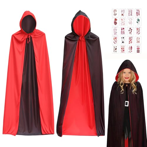 Vampir Umhang Kinder, Halloween Umhang Kinder, Vampir Kostüm Mädchen, Halloween Umhang Kinder, Vampirumhang Kinder 90cm Vampir Umhang Kinder, Halloween Umhang Kinder, Vampir Kostüm Mädchen, Halloween Umhang Kinder, Vampirumhang Kinder 90cm von Qunkun