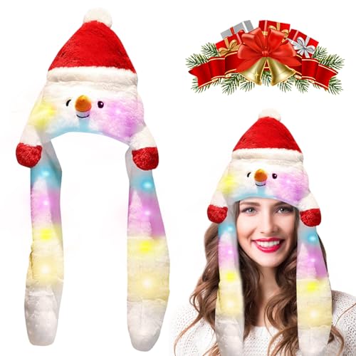 Qunkun LED Weihnachtsmütze - Plüsch Nikolausmütze Mit Beweglichen Ohren für Erwachsene und Kinder - Lustiger Weihnachtsmann Hut Qunkun LED Weihnachtsmütze - Plüsch Nikolausmütze Mit Beweglichen Ohren für Erwachsene und Kinder - Lustiger Weihnachtsmann Hut von Qunkun