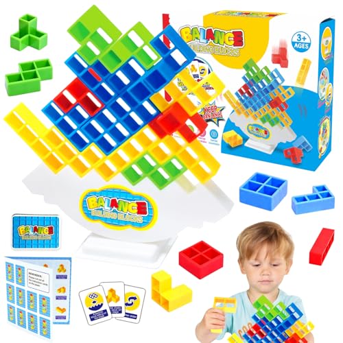 Tetris Balance Spielzeug, 32P Tetra Tower Spiel, Stapelspiel Tower, Tetris Balance Spielzeug Tower Game, Kreatives Stapelspiel Spielzeug für Kinder, Stapelturm Spielzeug für Jungen Mädchen ab Jahre 3+ von Qunkun