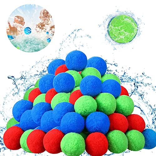 Baumwoll Wasserbomben 24 Stück, Baumwoll Wasserbomben Bälle, Wasserbomben Wiederverwendbar, Softball Wasserbomben, Wasserbomben Bälle, Plüschbälle Wasser für Sommer im Freien Strandparty Baumwoll Wasserbomben 24 Stück, Baumwoll Wasserbomben Bälle, Wasserbomben Wiederverwendbar, Softball Wasserbomben, Wasserbomben Bälle, Plüschbälle Wasser für Sommer im Freien Strandparty von Qunkun