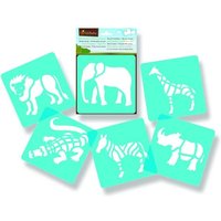 Mal-Schablonen 6er-Set Tiere Savanne von Quo Vadis