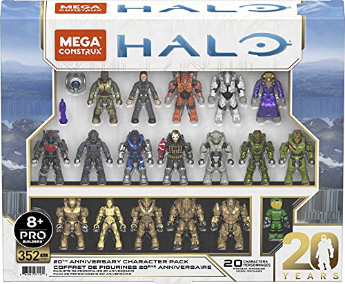 Quoersrti MEGA Halo 20th Anniversary Character Pack Halo Infinite Construction Set, Building Toys for Boys ​ [Amazon Exclusive] von Mega Brands