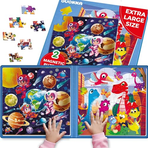 QUOKKA Magnetspiel ab 3 4 Jahre - 48-Teilige Puzzle Beschäftigung Für Kinder Im Flugzeug & Autofahrt - Dino Reisespiele Kinder ab 4 5 6 - Spielzeug für Jungen und Mädchen QUOKKA Magnetspiel ab 3 4 Jahre - 48-Teilige Puzzle Beschäftigung Für Kinder Im Flugzeug & Autofahrt - Dino Reisespiele Kinder ab 4 5 6 - Spielzeug für Jungen und Mädchen von Quokka