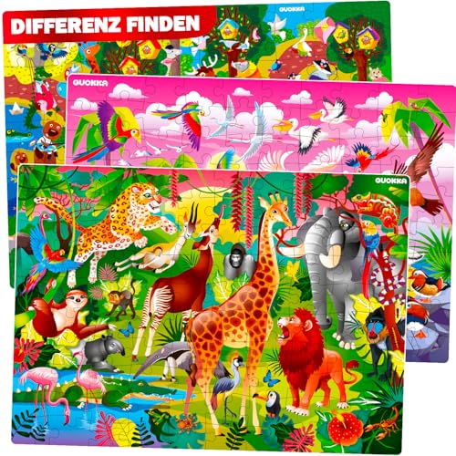 Puzzle ab 4 5 6 Jahre - 3 Set Puzzle 100 Teile von QUOKKA - Kinder Spiele ab 4 5 6 Jahren - Geschenk Spielzeug für Mädchen and Junge ab 7 8 Puzzle ab 4 5 6 Jahre - 3 Set Puzzle 100 Teile von QUOKKA - Kinder Spiele ab 4 5 6 Jahren - Geschenk Spielzeug für Mädchen and Junge ab 7 8 von Quokka