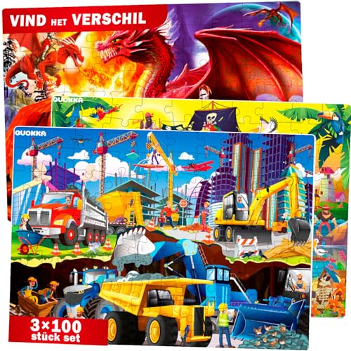 QUOKKA Bodenpuzzles für Kleinkinder - 3x100 Teile - Piraten Puzzles für Kinder im Alter von 4-6 - Spielzeug zum Lernen von Piraten & Konstruktionen & Tiere für 6-8 Jahre - Jigsaw Kleinkind Spiel für QUOKKA Bodenpuzzles für Kleinkinder - 3x100 Teile - Piraten Puzzles für Kinder im Alter von 4-6 - Spielzeug zum Lernen von Piraten & Konstruktionen & Tiere für 6-8 Jahre - Jigsaw Kleinkind Spiel für von Quokka