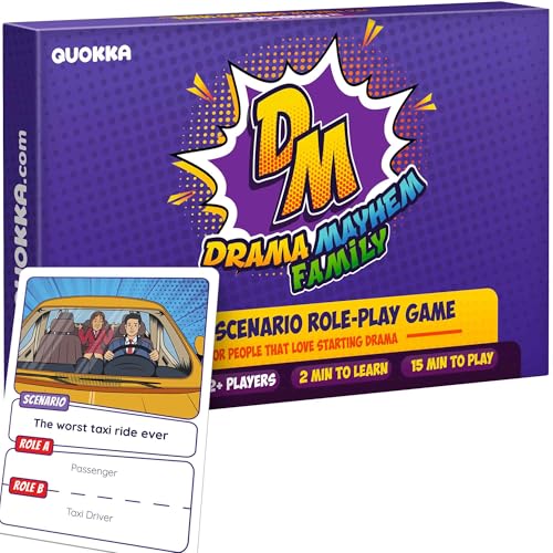 QUOKKA Familien-Brettspiele – Verbessertes Kartenspiel für Kinder und Erwachsene – Rollenspiele für Familienabend – lustige Familien-Brettspiele – Familienfreundliches Scharaden-Spiel für Kinder – von Quokka