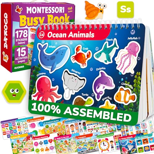 QUOKKA Montessori Spielzeug ab 3 4 Jahre Englische Version - Busy Book Lernspiele ab 3 Jahre - 15 Bildungsaktivitäten Kinderspielzeug ab 6 Jahre - Beschäftigung Autofahrt Kinder ab 5 6 Jahre QUOKKA Montessori Spielzeug ab 3 4 Jahre Englische Version - Busy Book Lernspiele ab 3 Jahre - 15 Bildungsaktivitäten Kinderspielzeug ab 6 Jahre - Beschäftigung Autofahrt Kinder ab 5 6 Jahre von Quokka