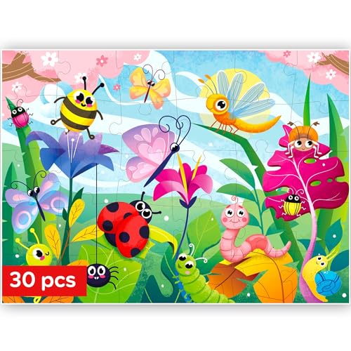 QUOKKA Puzzle 30 Teile Kinder - Solo Puzzle 3 Jahre - Lernpuzzle Insekten für Kinder ab 4 5 6 Jahren - Spiele Geschenk für Jungen und Mädchen QUOKKA Puzzle 30 Teile Kinder - Solo Puzzle 3 Jahre - Lernpuzzle Insekten für Kinder ab 4 5 6 Jahren - Spiele Geschenk für Jungen und Mädchen von Quokka