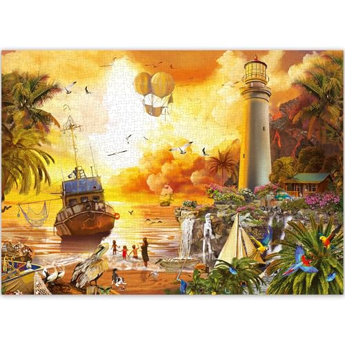 QUOKKA Puzzles 1000 Teile für Erwachsene – Puzzles für Männer und Frauen – Lustige Tiere für Kinder im Alter von 8–13 Jahren – Leuchtturm QUOKKA Puzzles 1000 Teile für Erwachsene – Puzzles für Männer und Frauen – Lustige Tiere für Kinder im Alter von 8–13 Jahren – Leuchtturm von Quokka