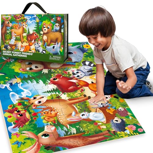 QUOKKA Riesige Bodenpuzzle ab 3 4 5 – 60x90 cm, 48-teilige Puzzle Spiele ab 2 3 4 Jahren – Große Spielzeug ab 3 4 Jahre – XXL Forest Geschenk für Jungen und Mädchen 5 6 QUOKKA Riesige Bodenpuzzle ab 3 4 5 – 60x90 cm, 48-teilige Puzzle Spiele ab 2 3 4 Jahren – Große Spielzeug ab 3 4 Jahre – XXL Forest Geschenk für Jungen und Mädchen 5 6 von Quokka