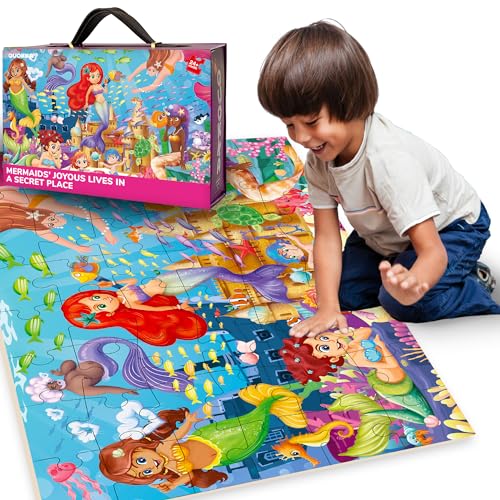 QUOKKA Riesige Bodenpuzzle ab 3 4 5 – 60x90 cm, 48-teilige Puzzle Spiele ab 2 3 4 Jahren – Große Spielzeug ab 3 4 Jahre – XXL Meerjungfrauen Geschenk für Jungen und Mädchen 5 6 QUOKKA Riesige Bodenpuzzle ab 3 4 5 – 60x90 cm, 48-teilige Puzzle Spiele ab 2 3 4 Jahren – Große Spielzeug ab 3 4 Jahre – XXL Meerjungfrauen Geschenk für Jungen und Mädchen 5 6 von Quokka