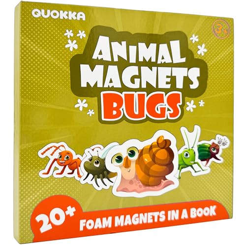 QUOKKA Travel Magnetic Puzzles for Toddlers 1-3 – 20+Pcs Bugs Game with Extra-Long Play Book – Fun Travel Game Toy for Kids Ages 3-5 – Strong Magnets for Car Activities – Fun Toddler Puzzle Ages 2-4 von Quokka