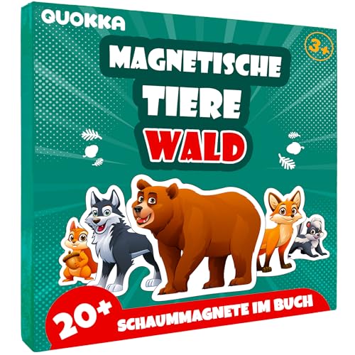 QUOKKA Magnetspiel Kinder ab 2 3 Jahre - 20+ Teilige Waldspiel Magnet Puzzle Beschäftigung Im Flugzeug Kleinkind - Lernspielzeug für Unterwegs - Reisespiele Lernmagnet für Kinder ab 3 4 5 Jahre von QUOKKA