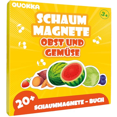 QUOKKA Magnetspiel Kinder ab 2 3 Jahre - 20+ Teilige Früchtespiel Magnet Puzzle - Beschäftigung Im Flugzeug Kleinkind - Lernspielzeug für Unterwegs - Reisespiele Lernmagnet für Kinder 3 4 5 Jahre von QUOKKA