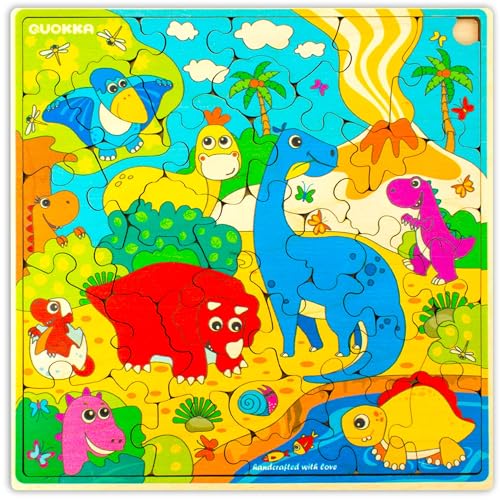 Quokka Spielzeug Puzzle ab 3 4 5 Jahre - 28-Teiliges Holzpuzzle Spiele für Kinder - Geschenk Kinderspielzeug für Mädchen and Junge ab 6 7 mit Dino Quokka Spielzeug Puzzle ab 3 4 5 Jahre - 28-Teiliges Holzpuzzle Spiele für Kinder - Geschenk Kinderspielzeug für Mädchen and Junge ab 6 7 mit Dino von Quokka