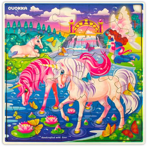 QUOKKA Spielzeug Puzzle ab 3 4 5 Jahre - 28-Teiliges Montessori Holzpuzzle Spiele für Kinder - Geschenk Kinderspielzeug für Mädchen and Junge ab 6 7 mit Einhorn QUOKKA Spielzeug Puzzle ab 3 4 5 Jahre - 28-Teiliges Montessori Holzpuzzle Spiele für Kinder - Geschenk Kinderspielzeug für Mädchen and Junge ab 6 7 mit Einhorn von Quokka