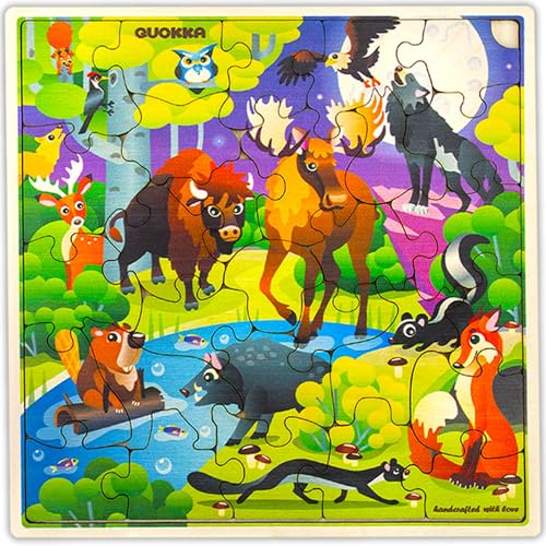 QUOKKA Spielzeug Puzzle ab 3 4 5 Jahre - 28-Teiliges Montessori Holzpuzzle Spiele für Kinder - Geschenk Kinderspielzeug für Mädchen and Junge ab 6 7 mit Tiere QUOKKA Spielzeug Puzzle ab 3 4 5 Jahre - 28-Teiliges Montessori Holzpuzzle Spiele für Kinder - Geschenk Kinderspielzeug für Mädchen and Junge ab 6 7 mit Tiere von Quokka