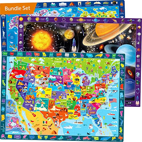 Quokka 100 Teile Puzzle ab 4 5 6 Jahre – 3 Groß Spiele für Mädchen und Jungen (Boden Puzzle) von Quokka