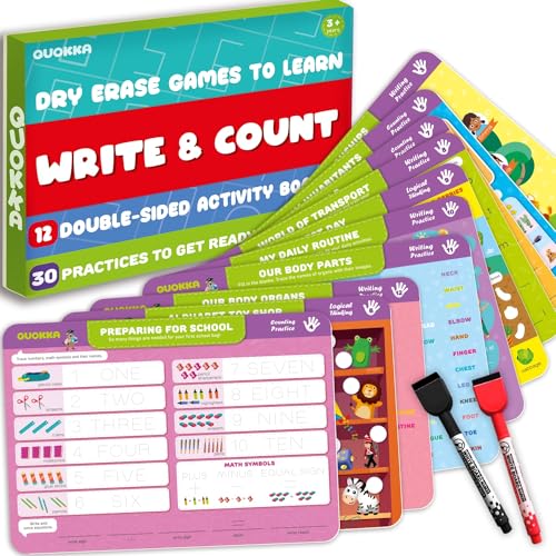 Quokka Busy Book Buchstaben Und Zahlen Schreiben Lernen - Schwungübungen ab 3 4 5 - | 12 Aufgaben | Trocken abwischbare Marker | - Lernspiele Ab 4 5 6 Jahre - Englisch Version Quokka Busy Book Buchstaben Und Zahlen Schreiben Lernen - Schwungübungen ab 3 4 5 - | 12 Aufgaben | Trocken abwischbare Marker | - Lernspiele Ab 4 5 6 Jahre - Englisch Version von Quokka