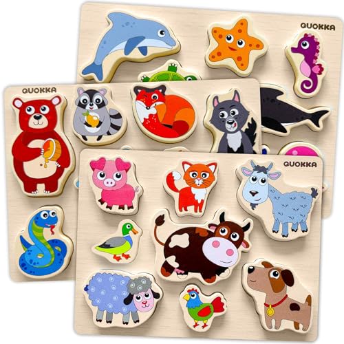 Wooden Puzzles for Toddlers 1-2 von Quokka