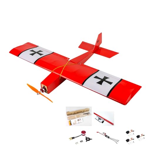 Balsaholz-Modellflugzeug – R03 STICK-06 RC Flugzeug 580 mm Spannweite, lasergeschnittenes, unmontiertes Modellflugzeug für Anfänger (nur Kit, nicht inklusive elektronischer Teile) (Kit + Motor + ESC + von Quolefly