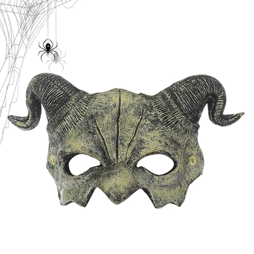 Quorvex Gruselige Gesichtsbedeckung,Halloween Schafshorn Halbmaske | Gruseliger Kopfschmuck Partyzubehör für Cosplay Erwachsene Karneval Fotoshootings besondere Anlässe Quorvex Gruselige Gesichtsbedeckung,Halloween Schafshorn Halbmaske | Gruseliger Kopfschmuck Partyzubehör für Cosplay Erwachsene Karneval Fotoshootings besondere Anlässe von Quorvex