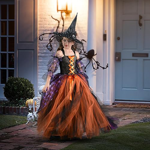 Quorvex Hexenkostüm Für Mädchen Zu Halloween - Festliche Verungsung - Halloween Tutu Für Kinder Karneval Geburtstagsfeier Schulfest Quorvex Hexenkostüm Für Mädchen Zu Halloween - Festliche Verungsung - Halloween Tutu Für Kinder Karneval Geburtstagsfeier Schulfest von Quorvex