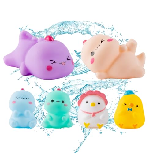 Quorvex Kinderbadespielzeug,Tierbadespielzeug,Buntes Badewannen-Pool-Spielzeug | Schwimmendes Quietschspielzeug im Vorschulalter, Babywasch- und Duschspielzeug für die Partydekoration von Kleinkindern Quorvex Kinderbadespielzeug,Tierbadespielzeug,Buntes Badewannen-Pool-Spielzeug | Schwimmendes Quietschspielzeug im Vorschulalter, Babywasch- und Duschspielzeug für die Partydekoration von Kleinkindern von Quorvex