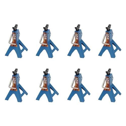Qupdjxukis 8X Metall Heber StäNder Simulation Mini-Spielzeug für 1/10 RC Crawler Truck Auto Trx4 SCX10 Simulation Kletterfahrzeuge-Blau von Qupdjxukis