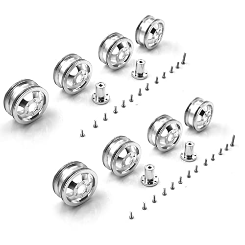 Qupdjxukis 8X Metall Upgrade StoßFeste Rad Naben Felge für B1 B16 B24 B36 C14 C24 1/16 RC Truck mit Schraube Qupdjxukis 8X Metall Upgrade StoßFeste Rad Naben Felge für B1 B16 B24 B36 C14 C24 1/16 RC Truck mit Schraube von Qupdjxukis