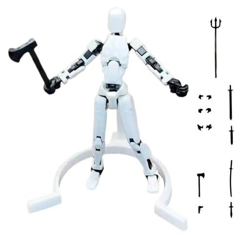 Qurygin Mehrgelenkige Actionfiguren, 3D-gedruckte Figur,Roboter-Actionfigur, mehrgelenkiger Desktop-Roboter | Artikulierte, einzigartige Sammlerstücke für Spieleliebhaber, von Qurygin