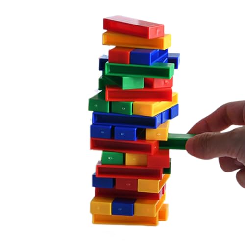 Qurygin Party-Brettspiel für Erwachsene, Stapelturm-Spiel,Stacking Blocks Tower-Spiele | Balancing Cube Tabletop-Spiel, lustiges Familienbrettspiel für Jungen, Mädchen von Qurygin