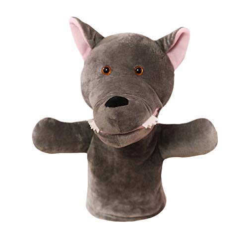 Qussedser Wolf ÄRmel Puppe Groß Wolf PlüSch Puppe Eltern-Kind Rollen Spiel Requisiten PlüSchtier von Qussedser