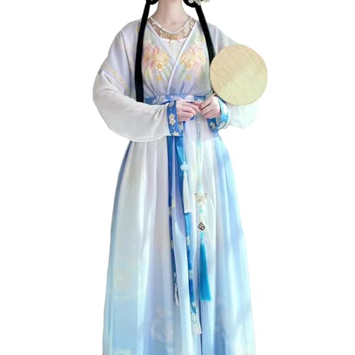 Qusunx Chinesisch Traditionelle Hanfu Frauen Tang-Dynastie lange Ärmel Hanfu Antike Kostüme für Karneval Party Bühne Auftritte von Qusunx