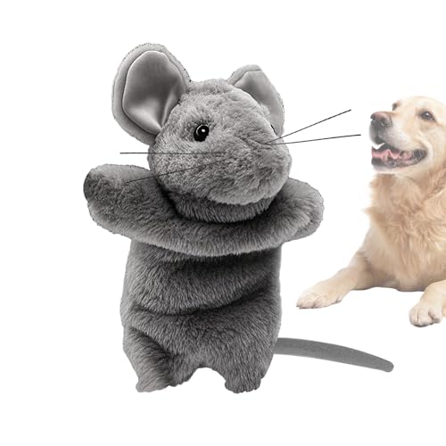 Qutalmi Cat Wrestler Puppet, Katzenwrestlinghandschuh | Stoffteepuppe für Katzen | Lustige neckende Zeit, Mäuse -Form -Wrestler -Handschuh für EIN sicheres interaktives Spiel von Qutalmi