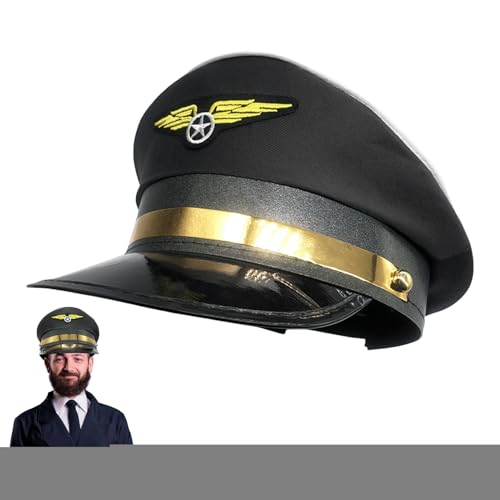 Qutalmi Flugpilotenmütze, Flugzeugmütze - Flugzeug Kostüm Hut Matrosen Hut Mütze - Flugzeug-Kostümhut, Airline-Themenparty, Pilotenhut, Pilotenkostüm-Zubehör für Halloween, Kostümzubehör Qutalmi Flugpilotenmütze, Flugzeugmütze - Flugzeug Kostüm Hut Matrosen Hut Mütze - Flugzeug-Kostümhut, Airline-Themenparty, Pilotenhut, Pilotenkostüm-Zubehör für Halloween, Kostümzubehör von Qutalmi
