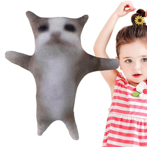 Qutalmi Kuscheltier Katze,Plüschkatzentier,Katzenplüsch - Weicher Katzenplüsch, neuartige Plüschkatze, Stofftier, süßes Katzenpuppenspielzeug, Katzenstofftierplüsch, neuartiger Katzenüberwurfplüsch von Qutalmi