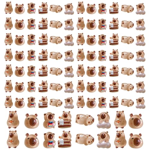 Qutalmi Miniaturpuppen, winzige Tierfiguren, Kleine Figuren zum Verstecken von Capybara -Puppen Set 100x, Kreative Nagelkunstzubehör Capybara Dekorationen Charme für Schreibtische und Auto Qutalmi Miniaturpuppen, winzige Tierfiguren, Kleine Figuren zum Verstecken von Capybara -Puppen Set 100x, Kreative Nagelkunstzubehör Capybara Dekorationen Charme für Schreibtische und Auto von Qutalmi