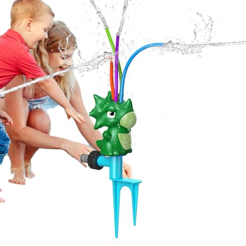 Wassersprinkler für Kinder, Sprinkler zum Spielen im Freien,Dinosaurier-Wassersprinkler, lustiges Wasserspielzeug für draußen | Dekoratives Sprinklerspielzeug für den Sommer draußen im Hinterhof von Qutalmi