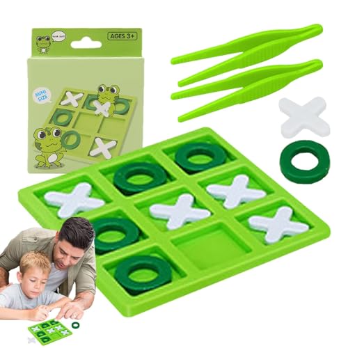 XO OX-Spiel für Kinder, Tac Toe-Tischspiel | Klassische Brettspiele, interaktives Spielzeug - Familienspiele, Partygeschenke, kompaktes Reisespielzeug, Indoor-/Outdoor-Spiel für Erwachsene und Kinder von Qutalmi