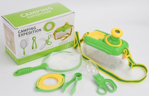 Quuylin Forscherset für Kinder ab 4,Lupe Insekten Sammelbox,Insekt Viewer Box,lupenglas für Kinder,insektenglas,Geschenke für Mädchen,Container Für Wissenschaft Natur Erkundung (Grün) von Quuylin