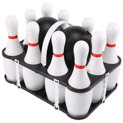 Quystetes 1 Set Bowling-Set für Kinder und Erwachsene, 2 Bälle mit 10 Pins für Familie, Kinder und Erwachsene, Hinterhof von Quystetes