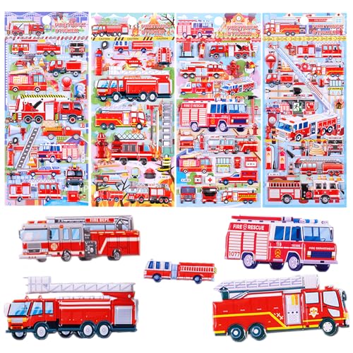 Qwrqwr 3D Puffy Sticker Set Kinder 4 Blätter Feuerwehr Aufkleber Kinder Feuerwehr Traktor Bagger Aufkleber Auto Fahrzeuge Motiv Belohnungssticker für Jungs Party Gastgeschenke Mitgebsel Qwrqwr 3D Puffy Sticker Set Kinder 4 Blätter Feuerwehr Aufkleber Kinder Feuerwehr Traktor Bagger Aufkleber Auto Fahrzeuge Motiv Belohnungssticker für Jungs Party Gastgeschenke Mitgebsel von Qwrqwr